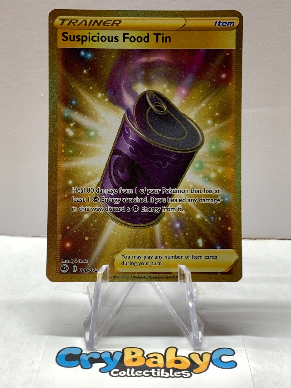 Pokemon Suspicious Food Tin 080/073 Champion's Path SECRET RARE