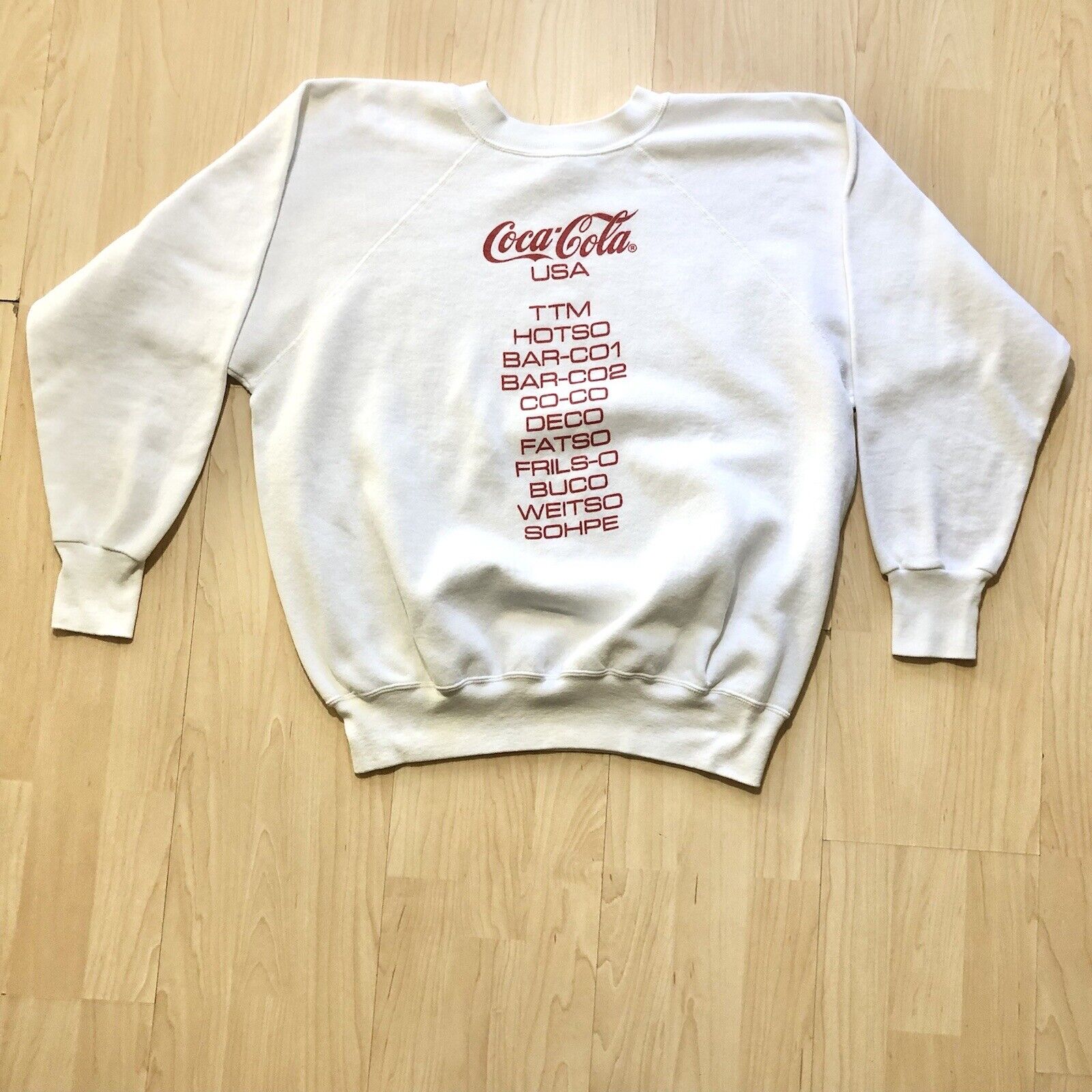 Vtg Coca Cola Sweatshirt XL Graphic Pullover Promo 80s 90s Coke Made USA  Rare