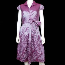 Adrianna Papell Purple Iridescent Cocktail Dress Easter Wedding Women's 10