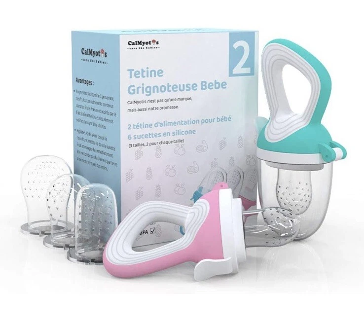 CALMYOTIS 2 Pcs Baby Feeding Dummy Nibbles Fresh Food Fruit Feeder Weaning Nutrition