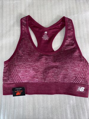 NEW BALANCE Women's Sports Bra ~MEDIUM IMPACT~Style112002~Deep Jewel~ALL SIZES