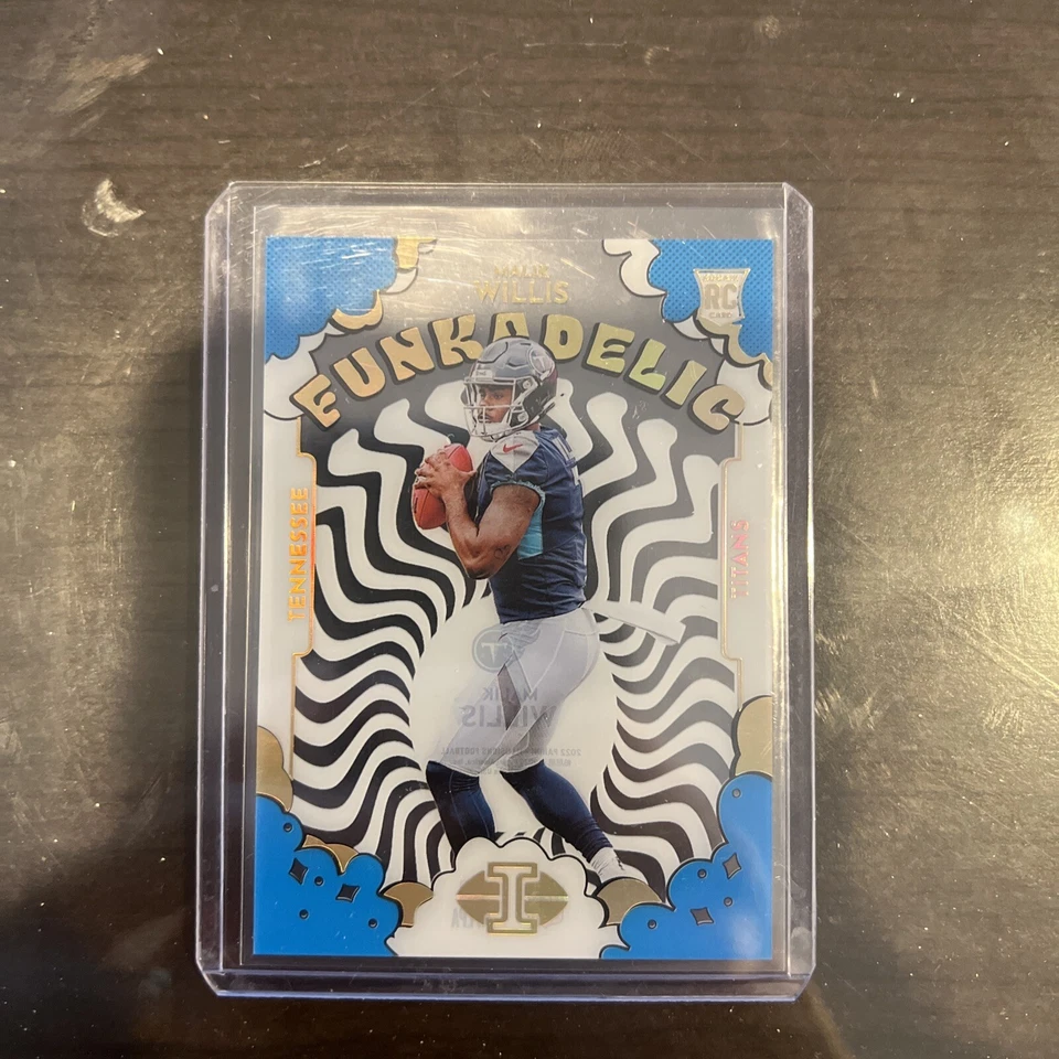 2022 Panini Illusions Funkadelic Blue /299 Malik Willis Rookie color match - Image 2 of 4