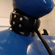 Latex Neck Corset with Inflatable Pump Neck Corset Collar Back Zipper 0.6mm