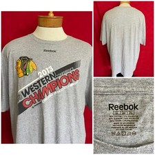 2013 Reebok Chicago Blackhawks Champions Shirt Size 2XL Locker Room NHL Hockey