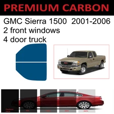 Premium Carbon Window Tint fits GMC Sierra 1500 truck 2001-2006 precut tint 2f