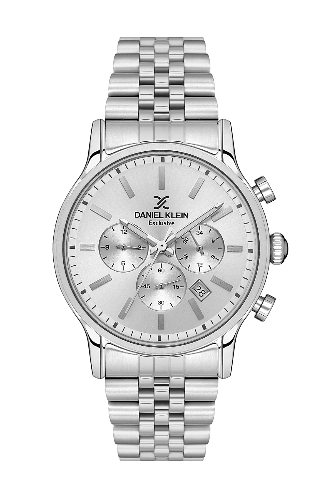 Daniel Klein Exclusive Men Triple Silver Stainless Steel Watch