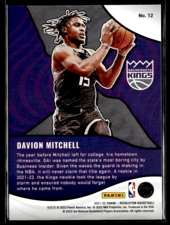 2021-22 Panini Revolution Shock Wave #12 Davion Mitchell BK01R02B - Image 2 of 2