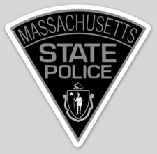 4 Inch Non-Reflective Massachusetts Subdued State Police Logo Sticker Decal
