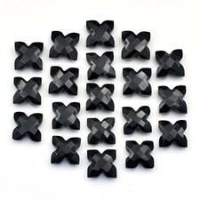 Natural Black Onyx 12 mm Hand Carved Flower Carving Loose Gemstone Beads Lots