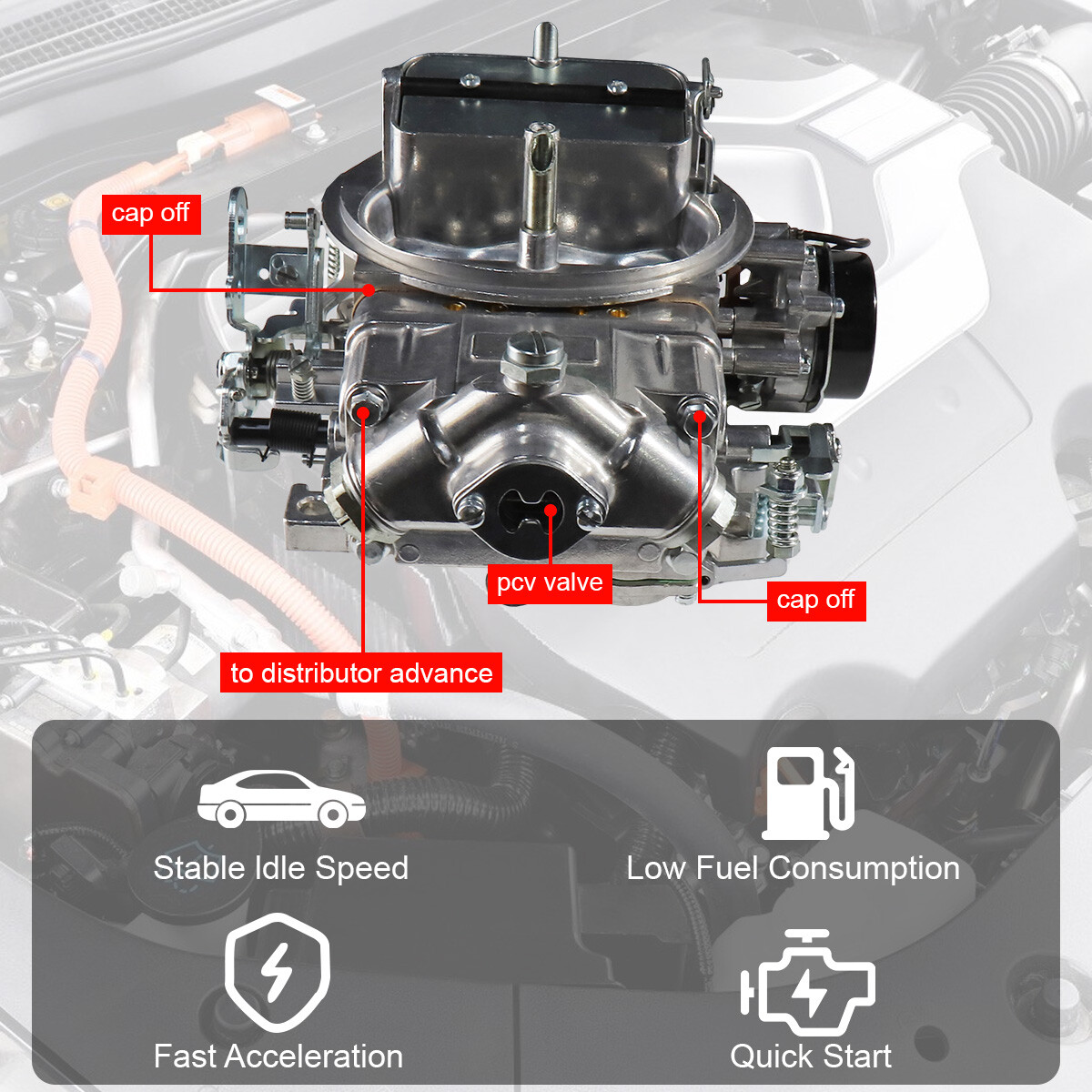Carburetor For 4150 Holley Brawler 4 Barrel 650 CFM Double-Pumper Electric Choke