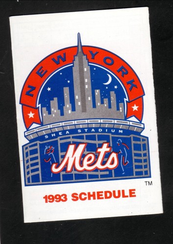 New York Mets--1993 Pocket Schedule-Manchester Equipment