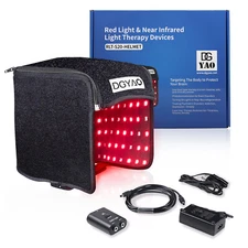 DGYAO Infrared & Red Light Therapy Brain Massage Device Home Use Helmet LED Gift