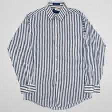 Towncraft Shirt Blue  White Striped Long Sleeve Men  s Size 15 32/33 NWT
