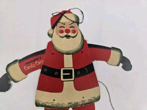 Spangler's Candy Canes Advertising Santa Claus Figure Moveable Joints Good Cond - Picture 3 of 4