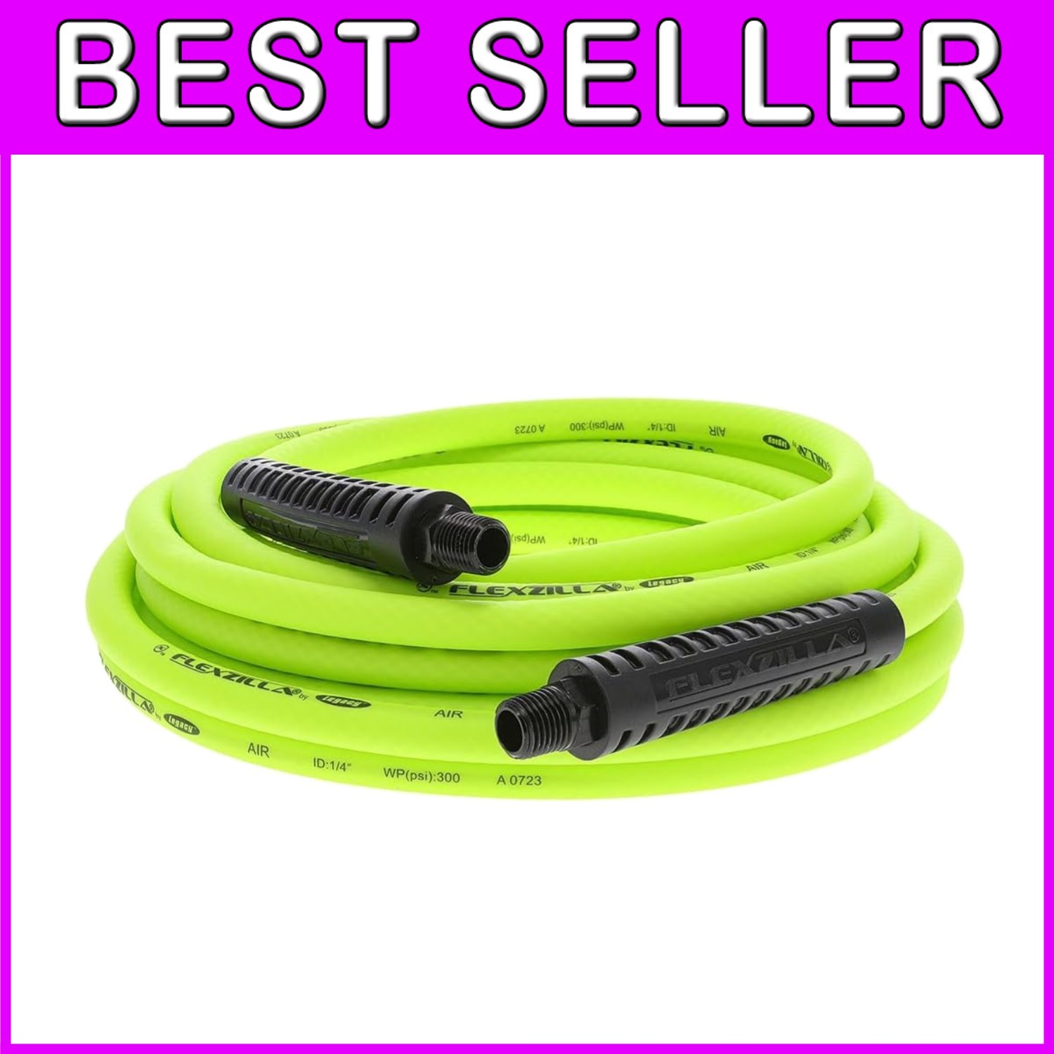 Flexzilla Air Hose 1/4" x 25ft Hybrid ZillaGreen