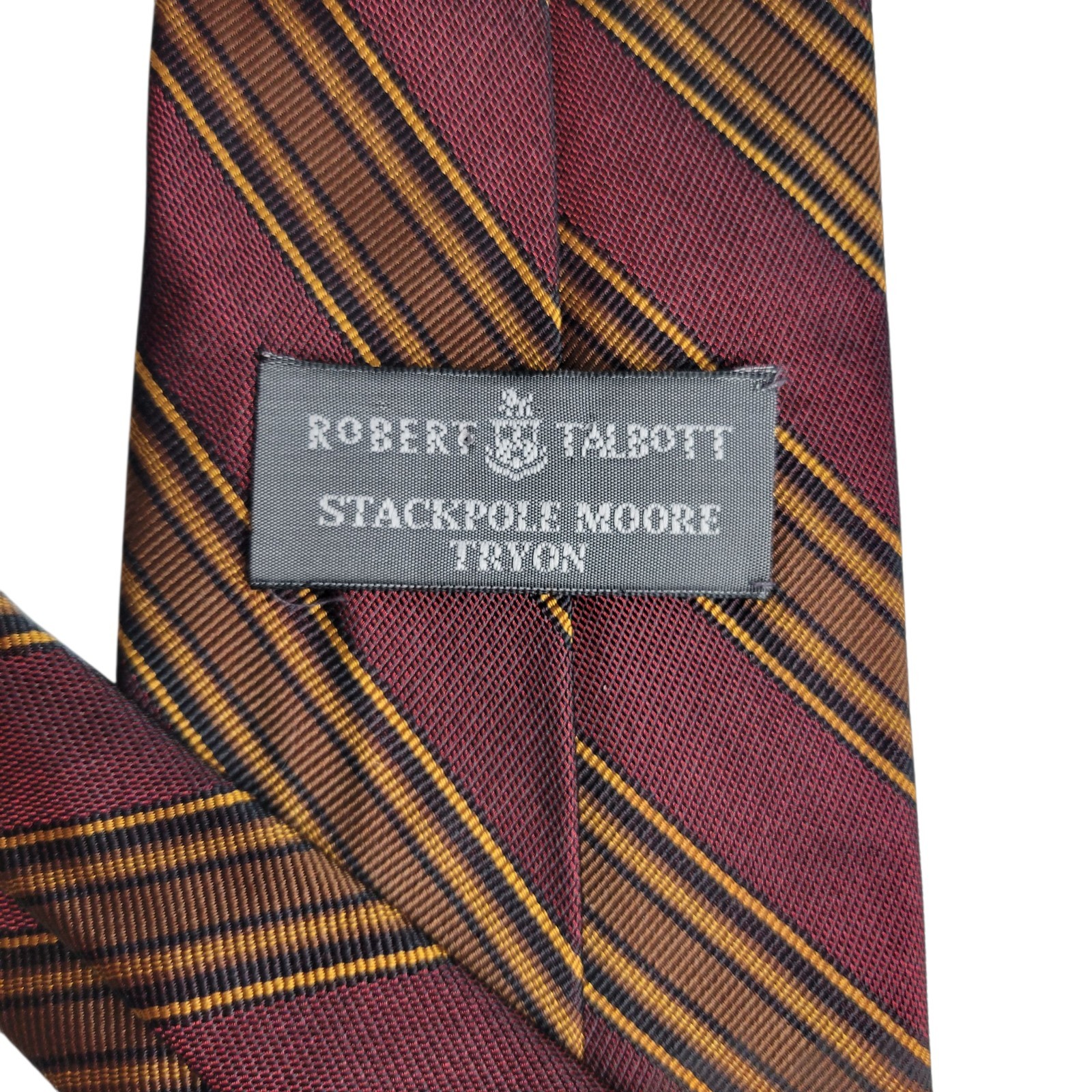 Robert Talbott Stackpole Moore Tryon Maroon/Gold … - image 8