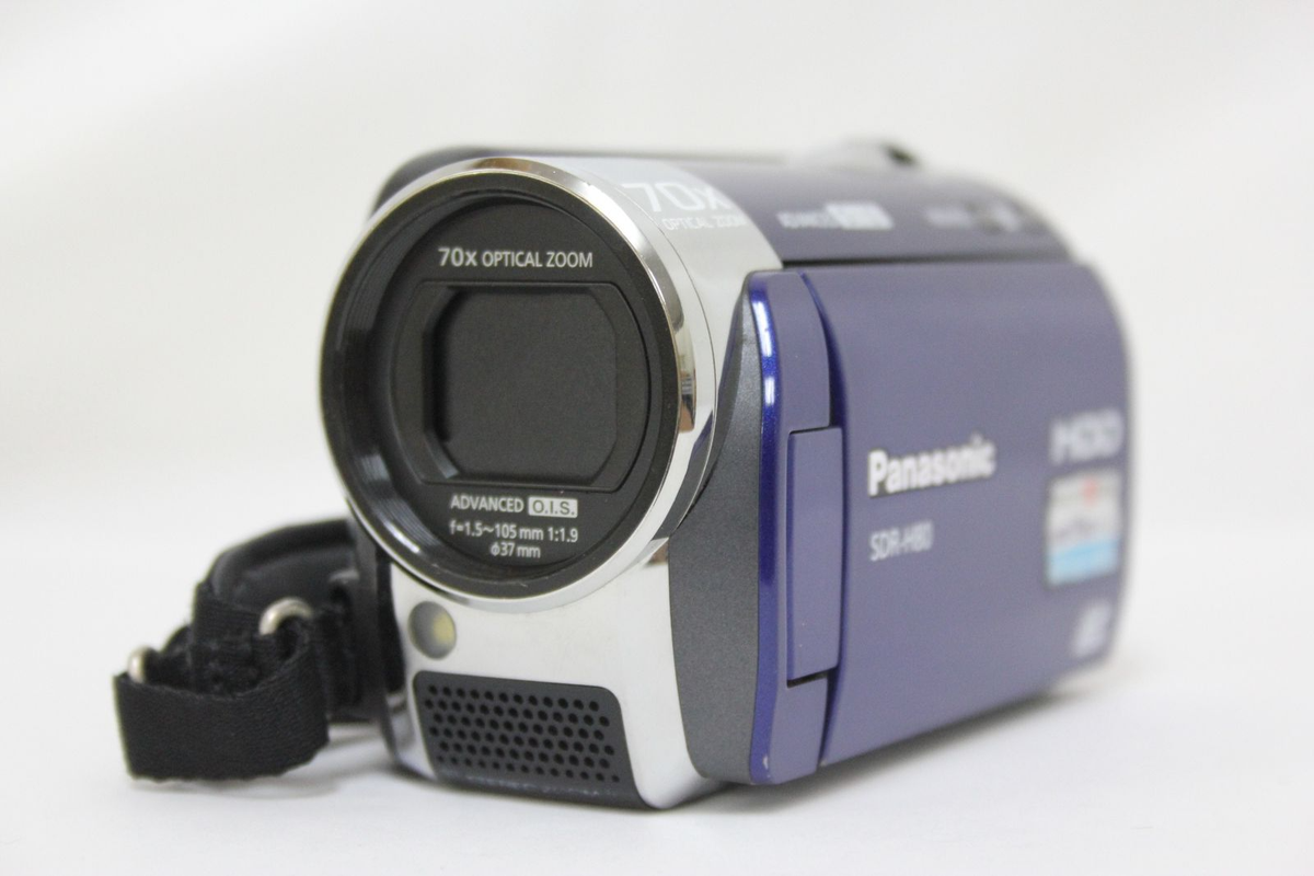 Used] Panasonic SDR-H80 Camcorder Blue 70x Zoom Video Camera body
