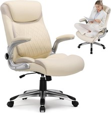Big and Tall High Back Office Chair 400LBS Wide Leather Executive Chair Heigh...