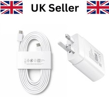 45W Fast Charger + 1.8m Cable, Type-C USB Adapter for Galaxy Phones (UK)
