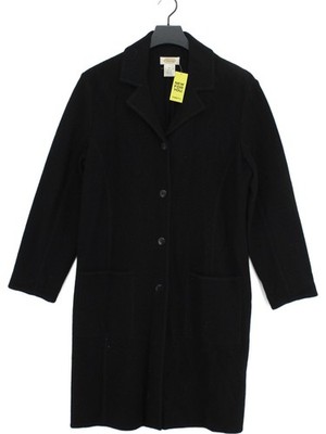 Talbots Damen Mantel M Schwarz 100% Wolle Overcoat