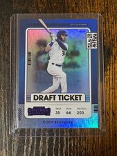 2021 Panini Contenders - Cody Bellinger #63 Draft Ticket Purple /99 RC