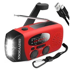 SOS Alarm 2000mAh 3-LED Type-C Hand Crank Solar Weather Radio - Type-C