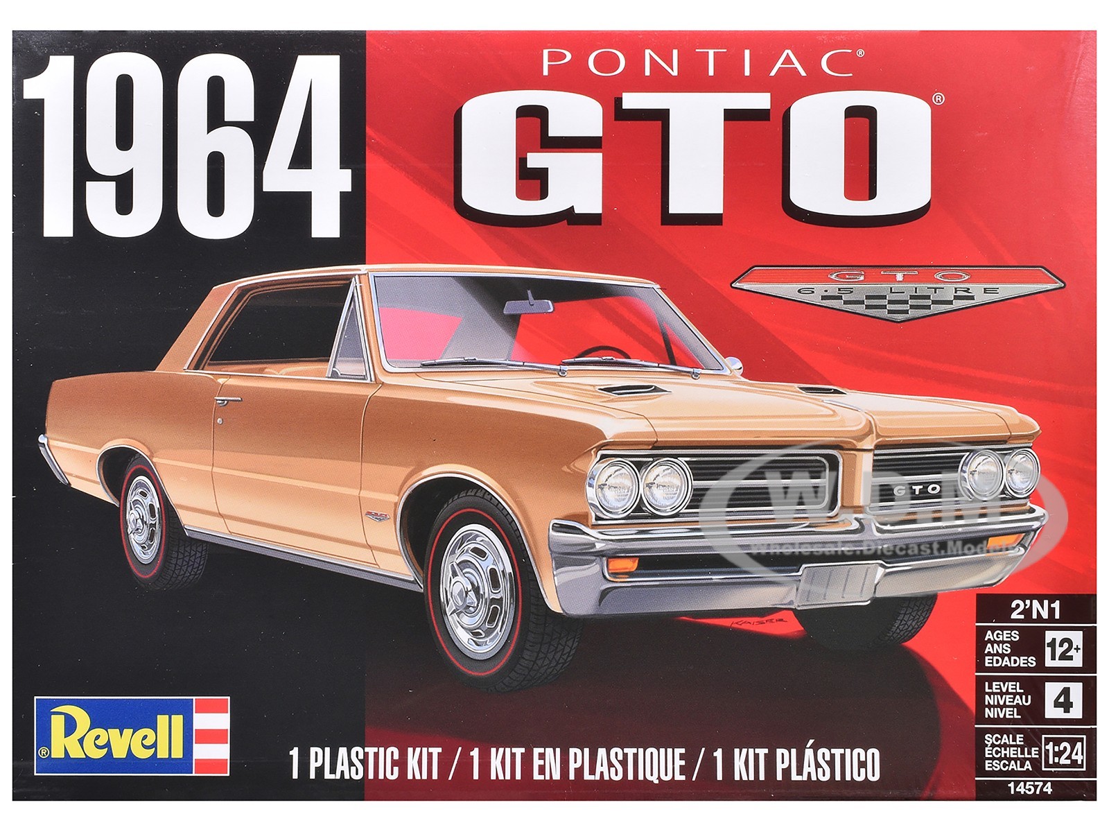 4- 1964 PONTIAC GTO 2--1 124 REVELL 14574 7790₽