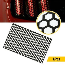 Black Car Rear Tail Cover Light Decor Honeycomb Sticker Tail Lamp Decal Trim Kit