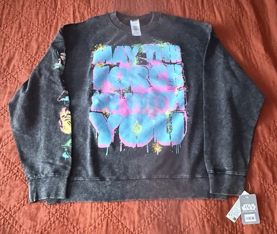 Disney, Ashley Eckstein ''May the Force Be With You'' Black Sweatshirt - Large NEW