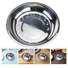 6 Pcs Thickened Stainless Steel Dinner Plate Metal Camping Plates