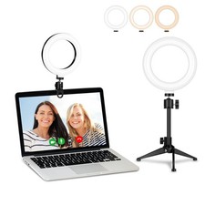 Desk Ring Light for Zoom Meetings - Video Conference Lighting Kit for Laptop ...