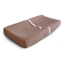 NEW Mushie Extra-Soft Muslin Changing Pad Cover - Natural Color