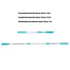 3 Section Telescopic Swimming Pool Pole Detachable Aluminum Swimming