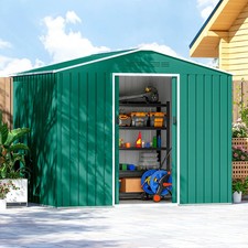 8x6ft Galvanised Steel Shed Garden Tool Equipment Furniture Outerwear Storage