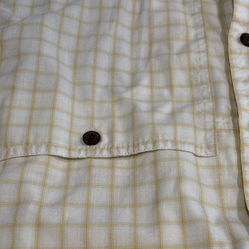 Patagonia Button Down Shirt Mens Medium Yellow Plaid Cotton Outdoor Fishing - Picture 4 of 9