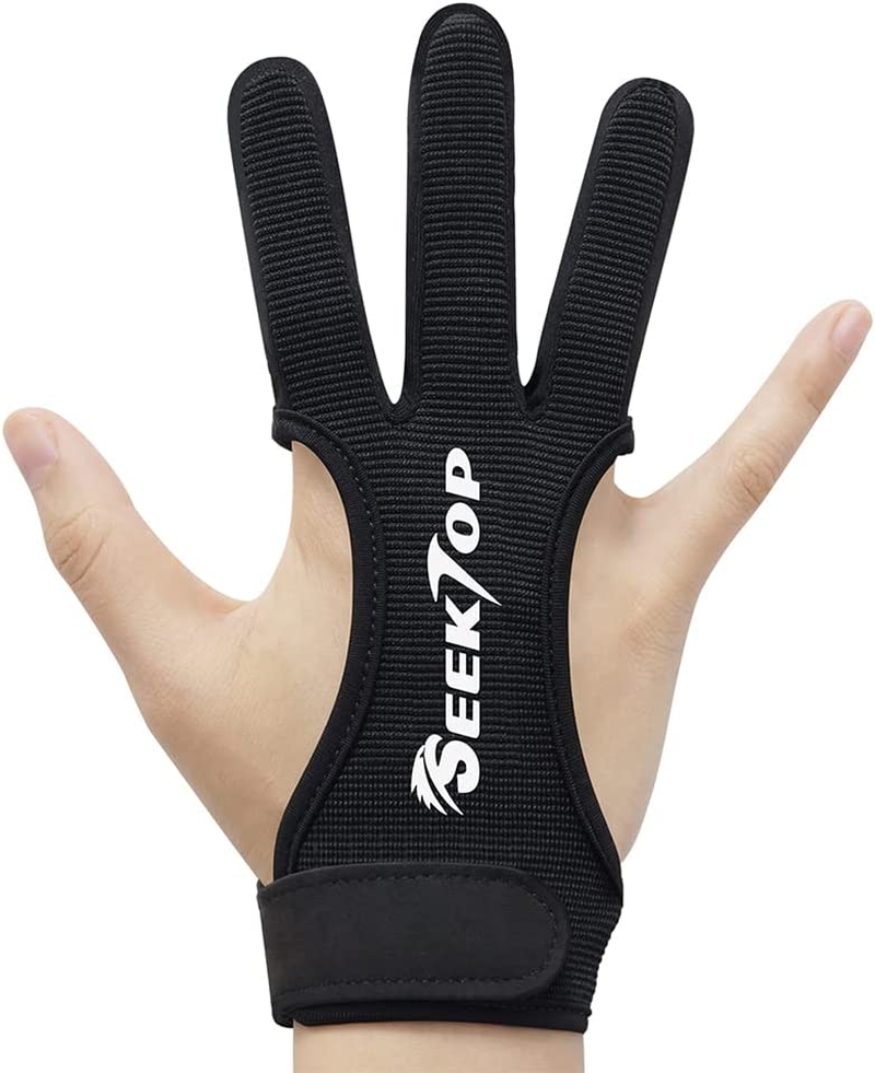 Gant Tir à L’Arc 3 Doigts Seektop – Cuir Épais Protection Jeunes & Adultes Débutants