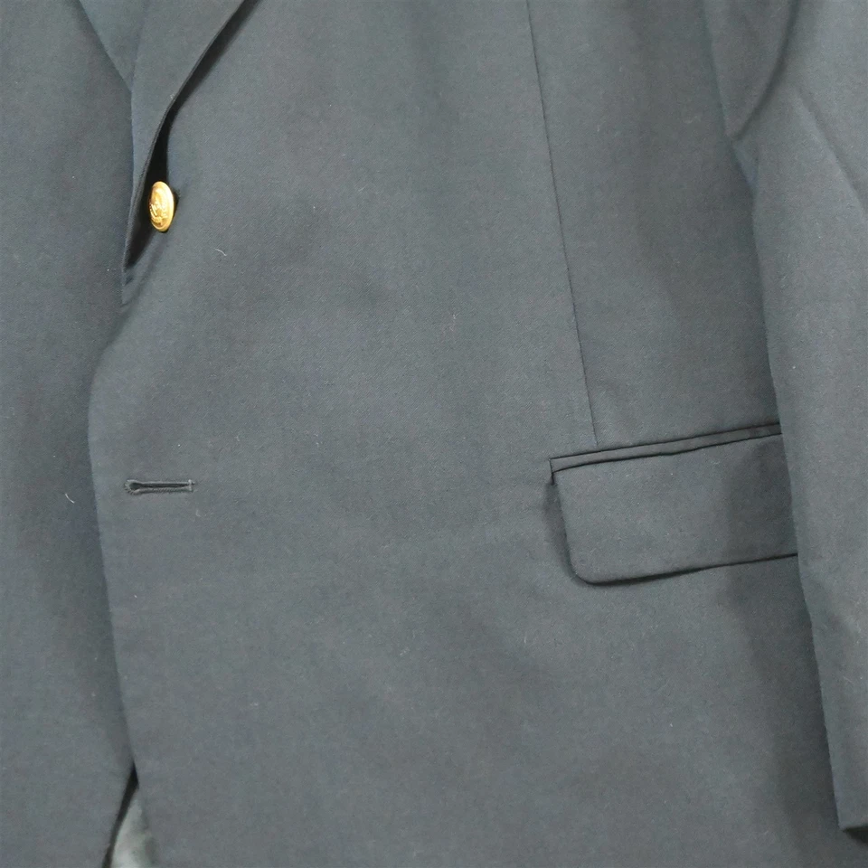 Blazer Abrigo Deportivo Chaps Ralph Lauren 52R Azul Marino Dorado Botón 100% Lana Para Hombre Foto 3 de 4