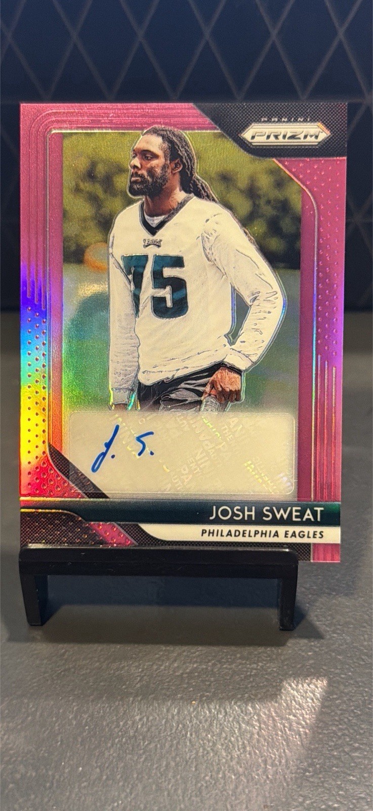 Josh Sweat Panini Prizm Rookie Autographs #JS Pink