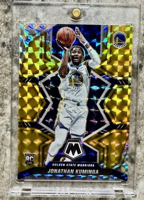 JONATHAN KUMINGA /10 2021 MOSAIC GOLD PRIZM RC NEW HAWKS STAR   RARE  