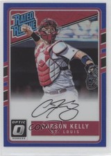 2017 Donruss Optic Rated Rookies Base Blue Prizm 62/75 Carson Kelly Auto 0f6