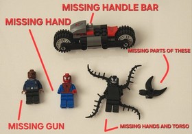 LEGO Lot Marvel Spider-Man 76016, 76004, 76015, Super Heroes- Iron Man 76006