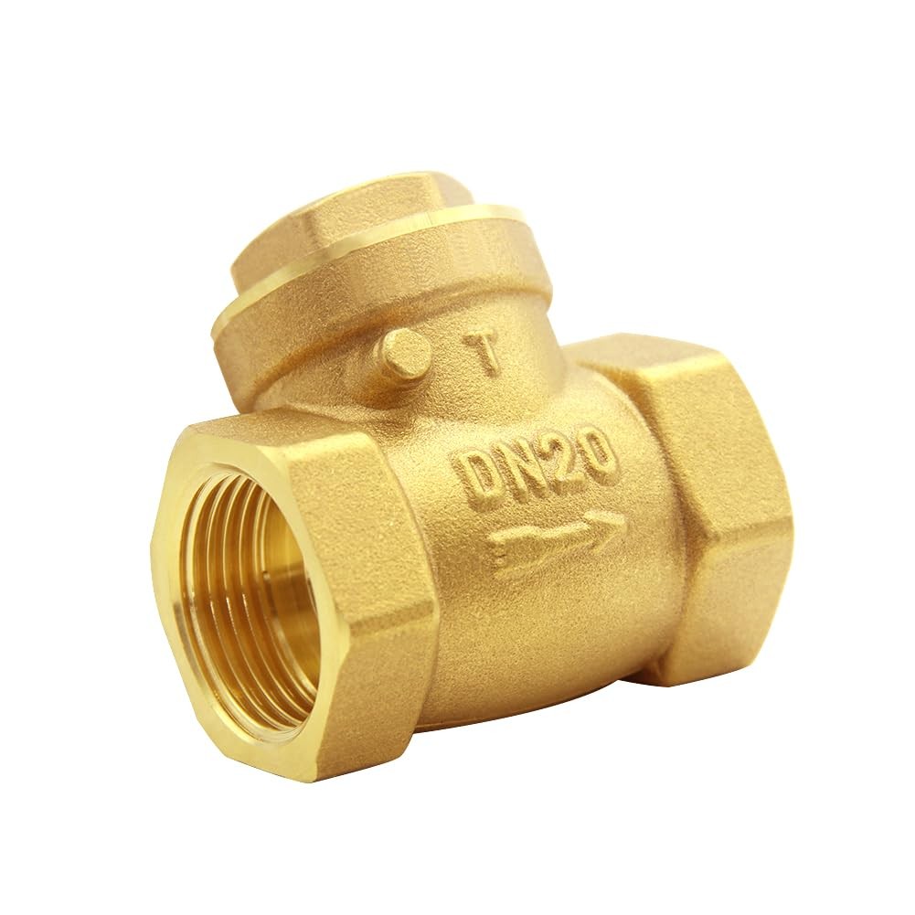 3/4 Inch Brass Female Thread DN20 Swing Check Valve Non-Return One-Way Flow