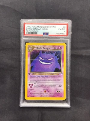 Pokemon Cards: Neo Destiny 1st Edition Rare Holo: Dark Gengar 6/105 PSA 6 - Image 1 of 4