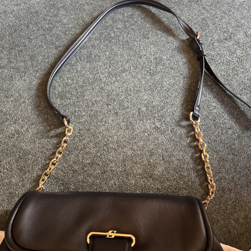 Dune London black leather handbag shoulder bag Chelsea genuine £159  - Image 3 of 4