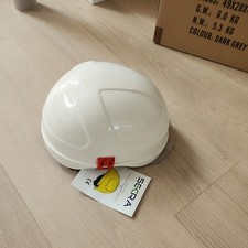 SECRA Hubix H058S Class 1 White Builders Industrial Hard Hat With Visor New