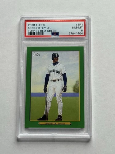2020 TOPPS KEN GRIFFEY JR. TURKEY RED TR-1 GREEN BORDER /10 PSA 8 MARINERS