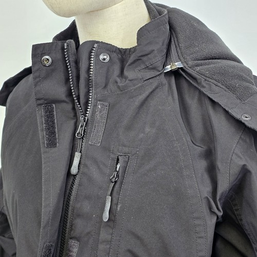 Eddie Bauer Damen große schwarze isolierte Jacke mit abnehmbarer Kapuze WeatherEdge - Bild 8 von 21