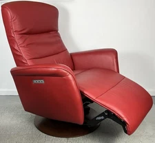 *NEW* Ekornes Stressless Medium MIKE Powered Adjustable Leather Recliner Ottoman