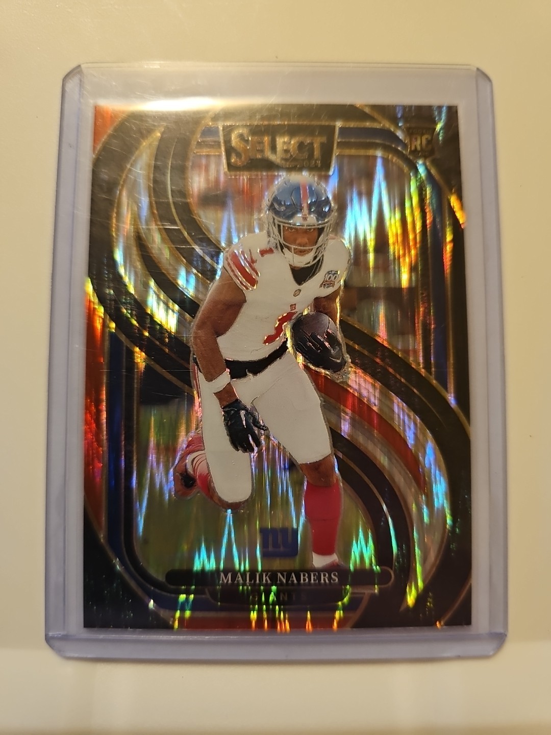 2024 Panini Select - Premier Level Malik Nabers  Black & Red Shock Prizm (RC)