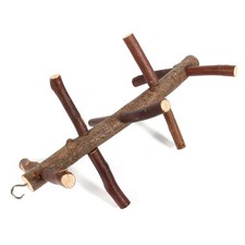 Birds Perches Cage Stand Toy Hanging Wooden Activity Branches Climb